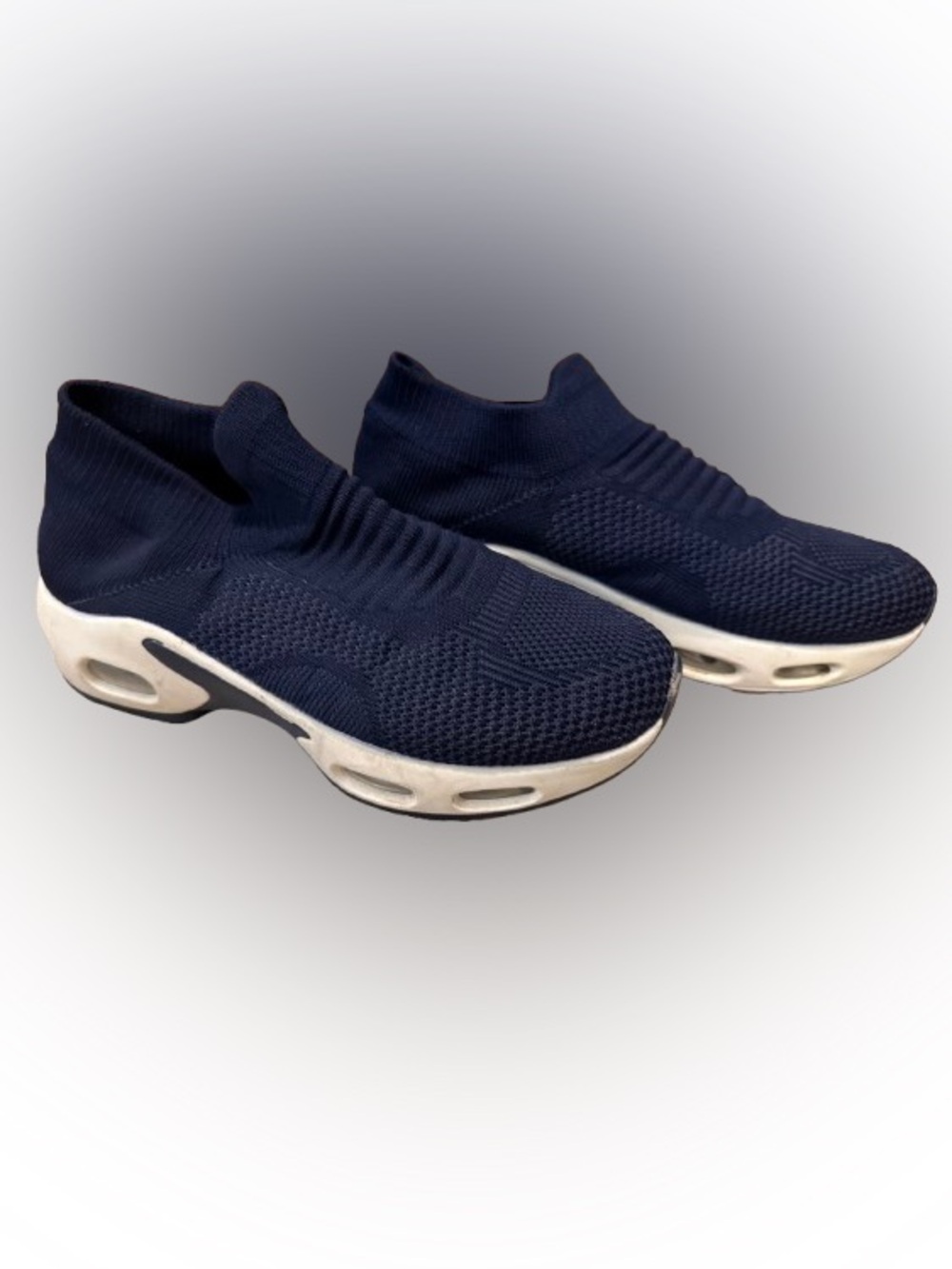 Unbranded Navy Knit Slip-On Women's Sneakers